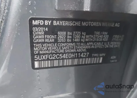2014 BMW X6 xDrive35I from USA, damaged, VIN 5UXFG2C54E0H11427